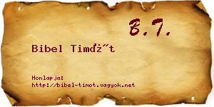 Bibel Timót névjegykártya